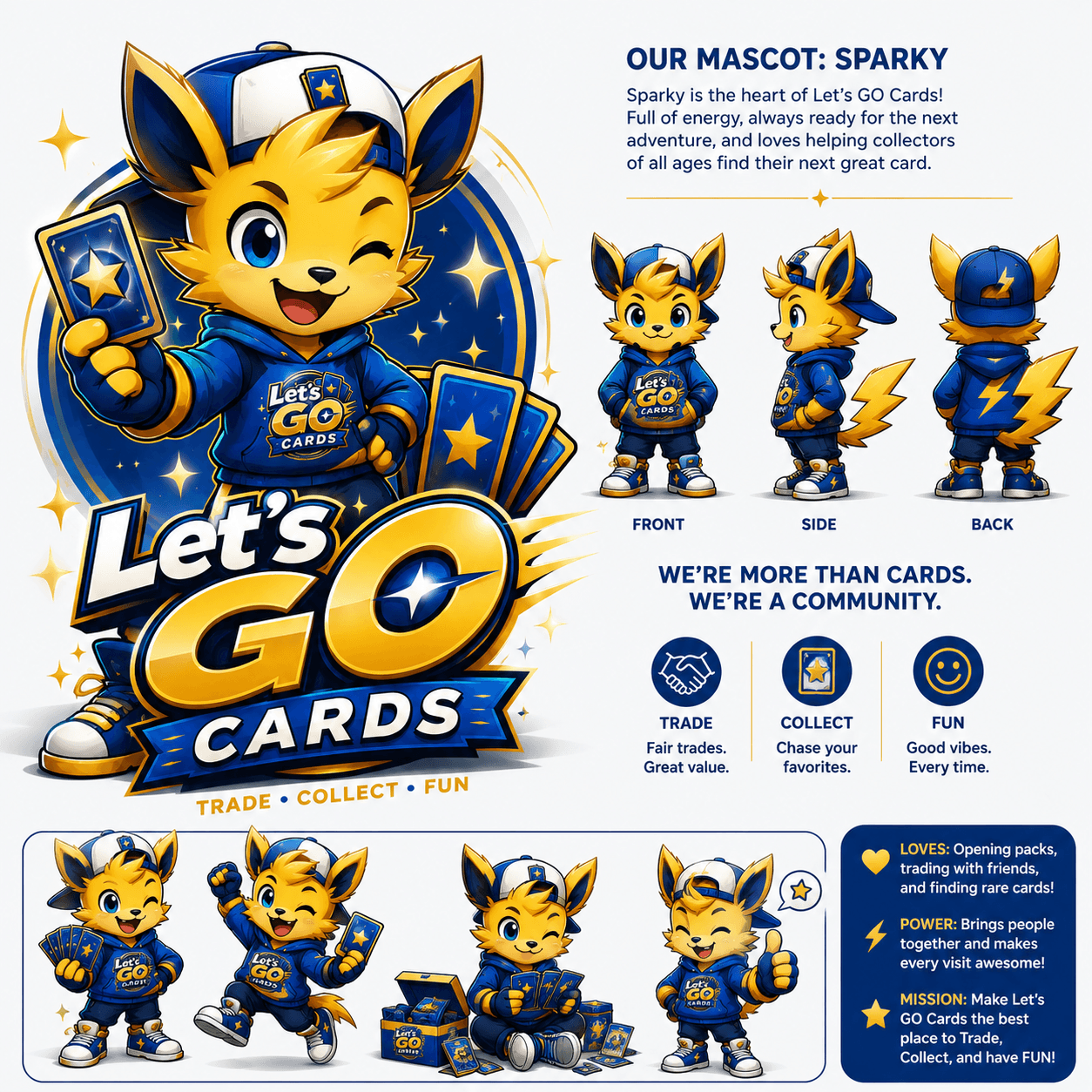Sparky, the Let's Go Cards mascot